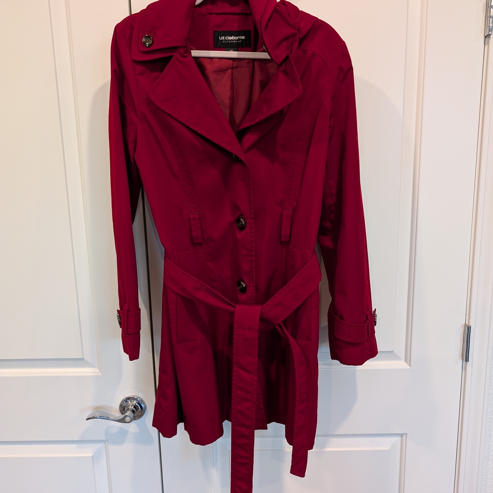 Liz Claiborne Red Raincoat